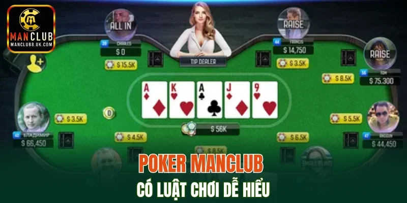 Poker MANCLUB có luật chơi dễ hiểu
